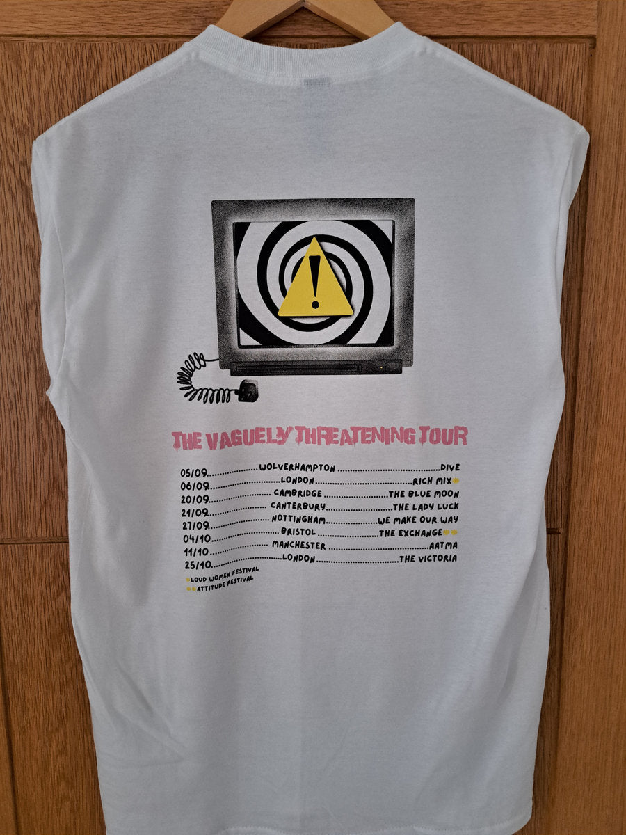 The Vaguely Threatening Tour 2025 White Tshirt