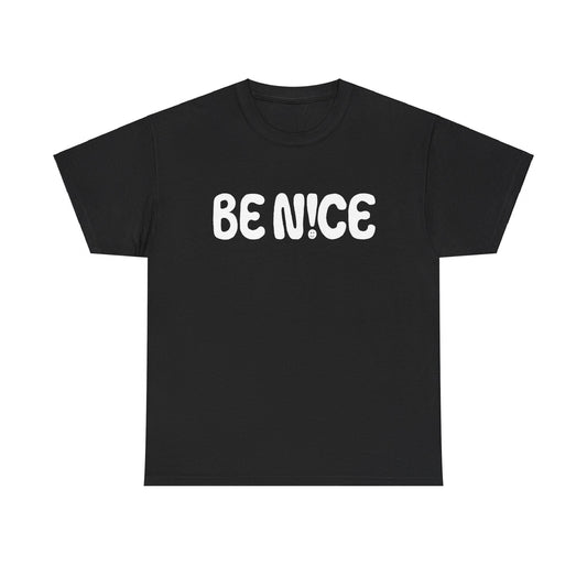 BE N!CE Band Logo - Black Unisex Heavy Cotton Tshirt